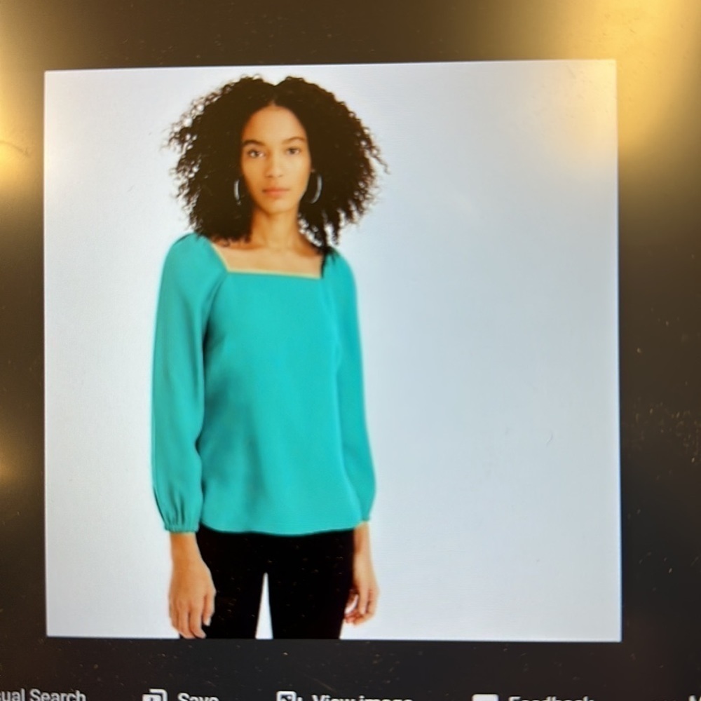 J Crew square neck poplin shirt